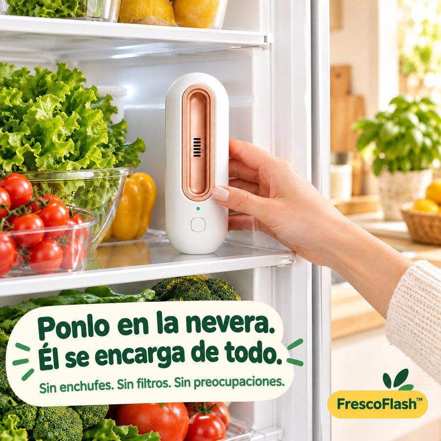 Mano colocando FrescoFlash